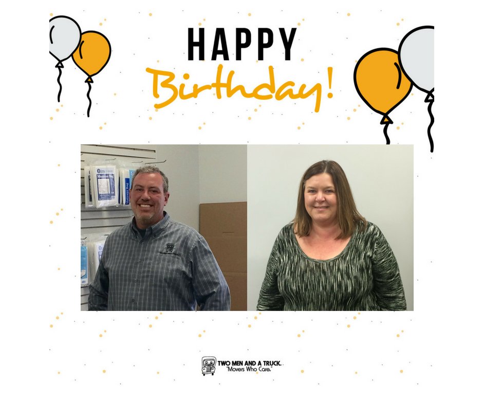 TwoMenCleveland's tweet image. It's a duel birthday kind of day! Happy Birthday to Nick T &amp;amp; Tina H, have a wonderful day! 🎈🎂🎈
#AugustBirthday #WorkBirthday #MoversWhoCare