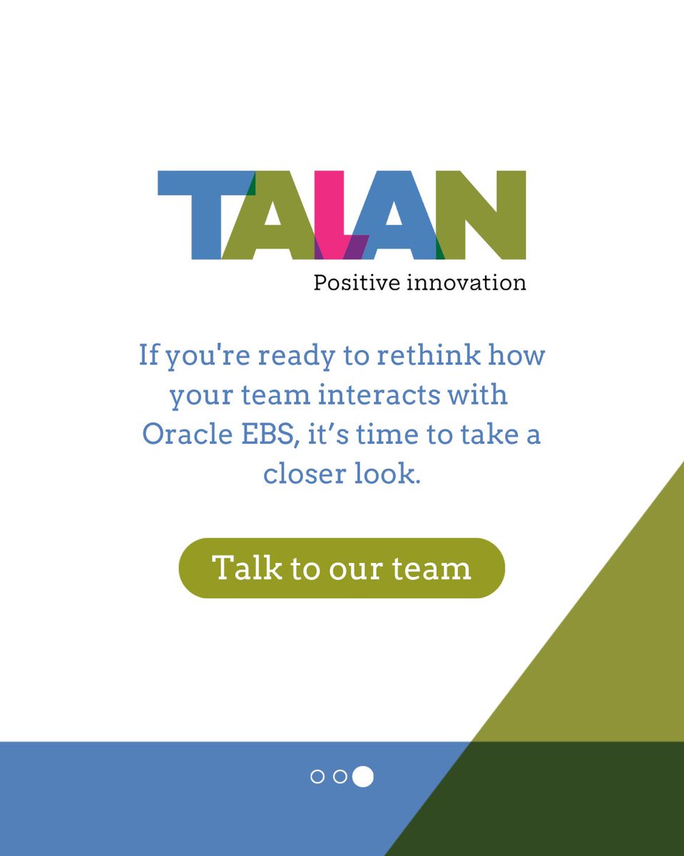 TalanOracleTech's tweet image. Talk to your Oracle EBS like never before.
Meet AI View—our new tool that turns plain questions into powerful answers, right from your EBS.
Learn more: talan.com/americas/en/or…
#orclapex #OracleEBS #AItools #GenAI #TalanTech