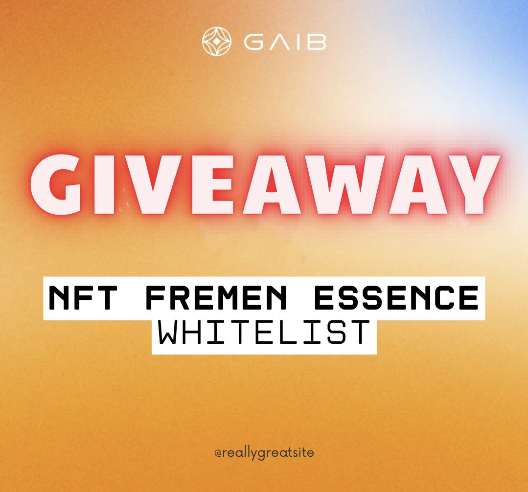 Thienthien1305's tweet photo. GA #4

GIVEAWAY 2 suất WL mint NFT Fremen Essence Whitelist từ @gaib_ai 

Cơ hội có thể sở hữu slot mint NFT cực hiếm từ dự án GAIB – hệ sinh thái AI onchain.

Đây là bộ sưu tập giới hạn 3.000 NFT.

Cách tham gia:

1. Follow 3 tài khoản X: @Thienthien1305, @GAIBVN, @gaib_ai

2. Tham gia Telegram: 
https://t.co/oaG4jbFR4w

3. Vào Discord: 
https://t.co/RfBEnluMQ5

4. Bình luận cảm nghĩ về GAIB dưới bài thông báo, kèm địa chỉ ví Metamask

End: 24h

NFT mint theo hình thức FCFS – miễn phí hoàn toàn, chỉ cần trả phí gas.

Thông tin thêm về dự án NFT Fremen Essence:

GAIB là dự án AI onchain tiên phong, kết hợp blockchain để tạo ra các ứng dụng AI minh bạch, bảo mật và phi tập trung.

Quyền lợi khi sở hữu NFT Fremen Essence:

• Nhận ưu đãi độc quyền khi GAIB ra mắt
• Truy cập sớm các sản phẩm & chiến dịch mới
• Góp mặt trong cộng đồng cốt lõi toàn cầu của GAIB