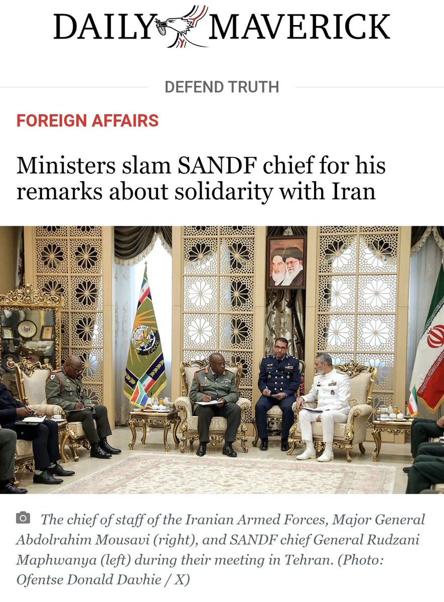Just in case anyone was wondering, in 2024, the value of South African trade exports to Iran was $16.5 million. The same year, the value of SA exports to the United States of America was $8.8 billion. Thats Billion with a B, 8.8 of them.