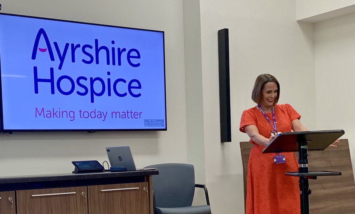 NAC_Provost's tweet photo. It was a special evening yesterday, at the newly opened @AyrshireHospice. Great to see the transformation. It’s a wonderfully calming, welcoming environment sure to enhance care &amp; maximise opportunities for patients, family &amp; the community. #makingtodaymatter https://t.co/l6RSZllZRU