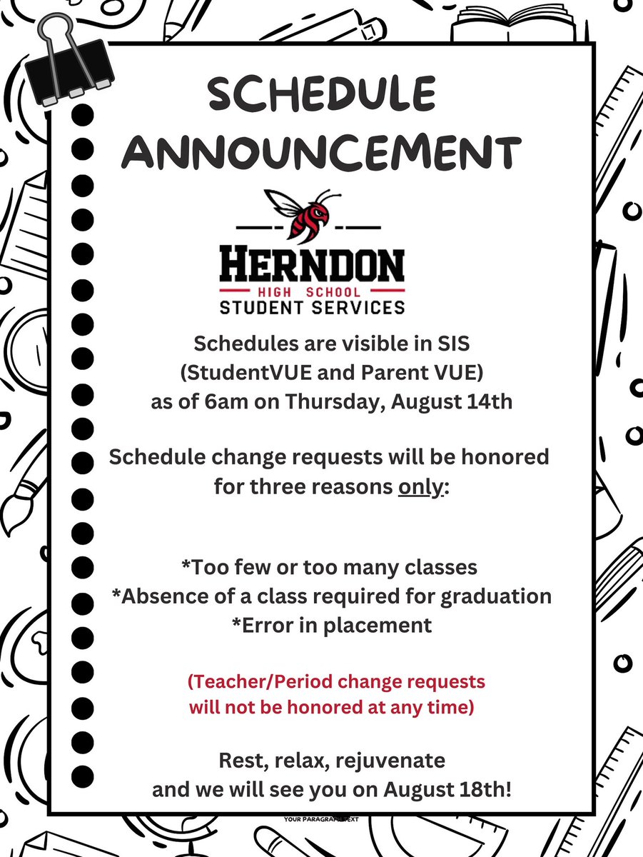 HHS Student Services tweet media