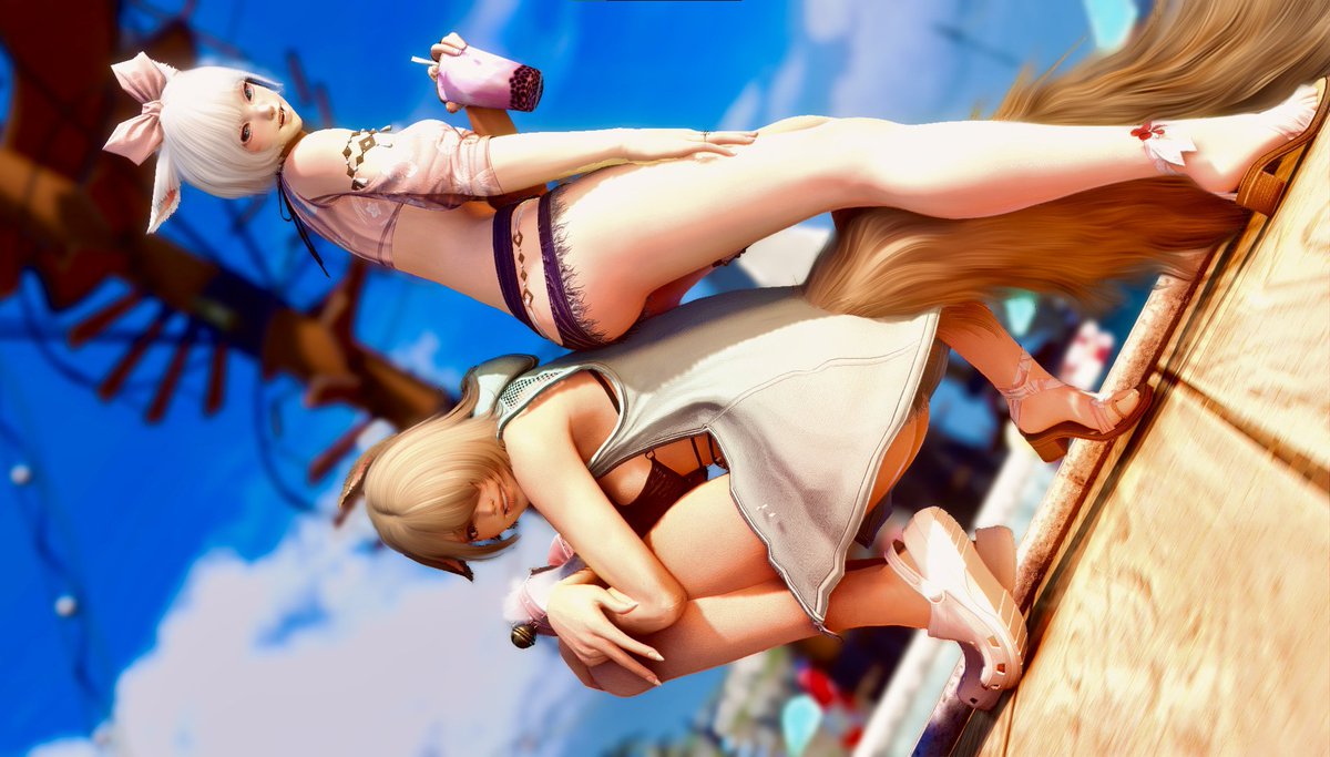 New bestie, new pool, and tons of fun~♡ splashing around with <a href="/Rinkitz/">ℛ𝒾𝓃𝓀𝒾𝓉𝓏</a> !<♡>

#miqote #ffxivsnaps #FFXIVSelfie #MateriaDC #MoonfireFaire #ffxivgposers