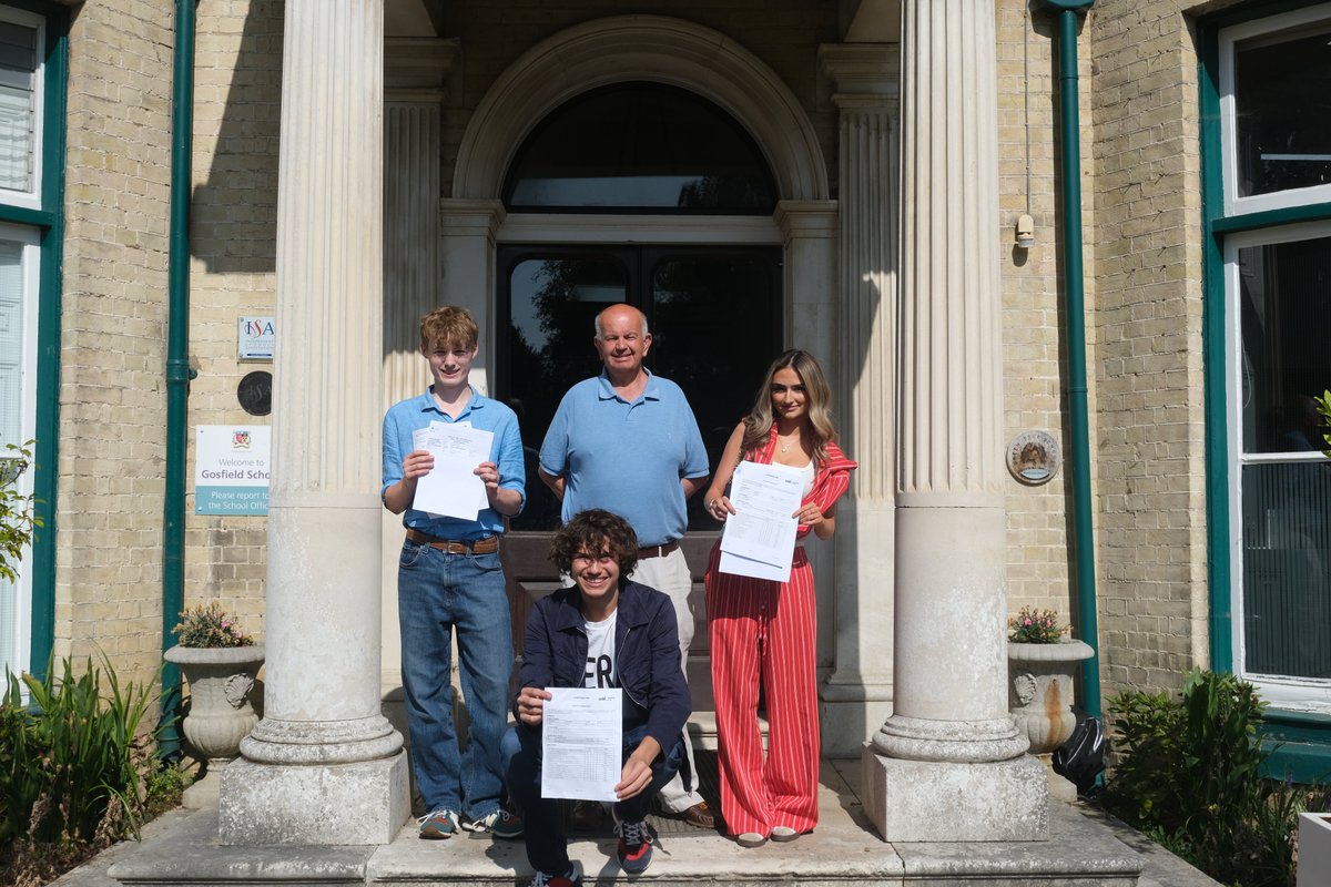 We are very proud to announce the Sixth Form results achieved by the class of 2025 students! 

100% of our cohort have achieved places at their destination of choice.

Huge congratulations to everyone!

#alevels2025 #gosfieldschool