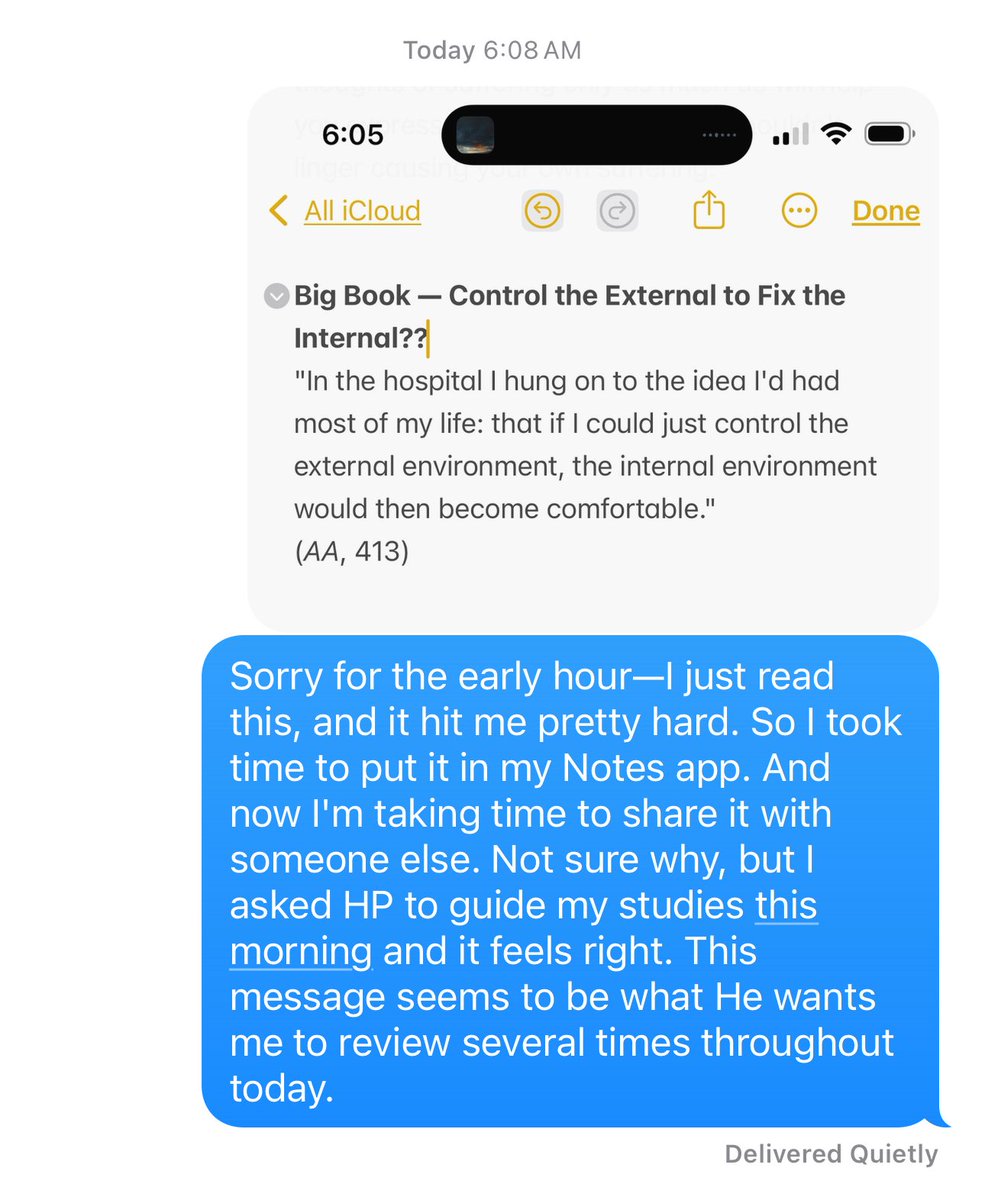 MyGospLib_Notes's tweet image. Today, I'd like to share some of my DIRECTION and my INSPIRATION. First is a text I sent to my SA sponsor. The second is recorded in a GospelLibrary note as is more typical for me here.