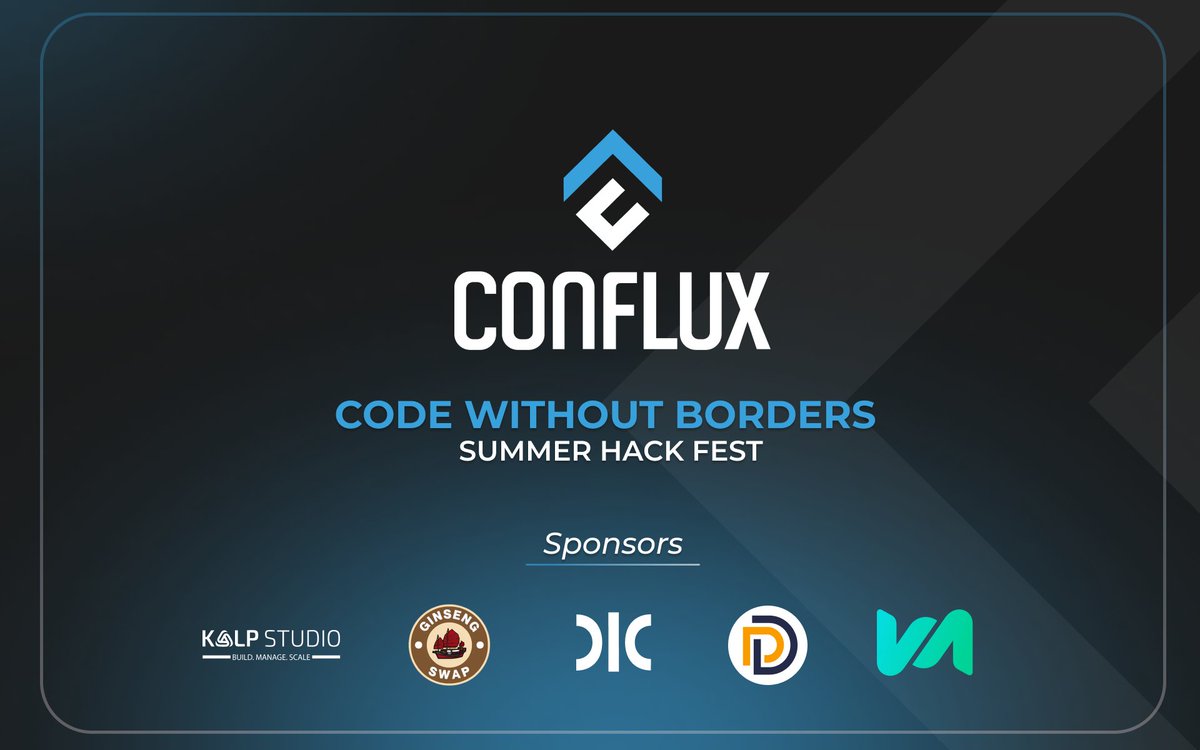 Conflux en Español (@conflux_espanol) on Twitter photo Hey Conflux fam
Nuestro Code Without Borders-Virtual SummerHackfest 2025 está casi aquí, y puedes inscribirte
Damos la bienvenida a los patrocinadores <a href="/dForcenet/">dForce</a>, <a href="/mesonfi/">Meson Finance</a>, <a href="/GinsengSwap/">Ginseng Swap</a>, <a href="/shui_finance/">SHUI丨Ver. 2.0 LIVE!</a>, <a href="/Kalp_Studio/">Kalp Studio</a>
💰+$10k en premios
📍Virtual
Registro lu.ma/mh37wvtu Hey Conflux fam
Nuestro Code Without Borders-Virtual SummerHackfest 2025 está casi aquí, y puedes inscribirte
Damos la bienvenida a los patrocinadores <a href="/dForcenet/">dForce</a>, <a href="/mesonfi/">Meson Finance</a>, <a href="/GinsengSwap/">Ginseng Swap</a>, <a href="/shui_finance/">SHUI丨Ver. 2.0 LIVE!</a>, <a href="/Kalp_Studio/">Kalp Studio</a>
💰+$10k en premios
📍Virtual
Registro lu.ma/mh37wvtu
