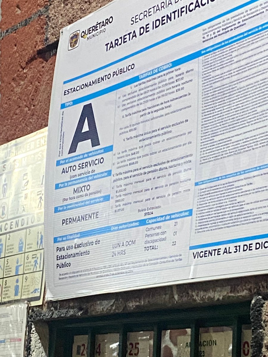 abipachpach's tweet photo. @FeliFerMacias @qromunicipio buenos días, con una consulta, ¿qué se hace cuando un estacionamiento cobra por el rubro pensión nocturna más de la tarifa máxima establecida en la tarjeta de identificación? Están avisando de un incremento de más del 40% https://t.co/yZ63tCAGfC