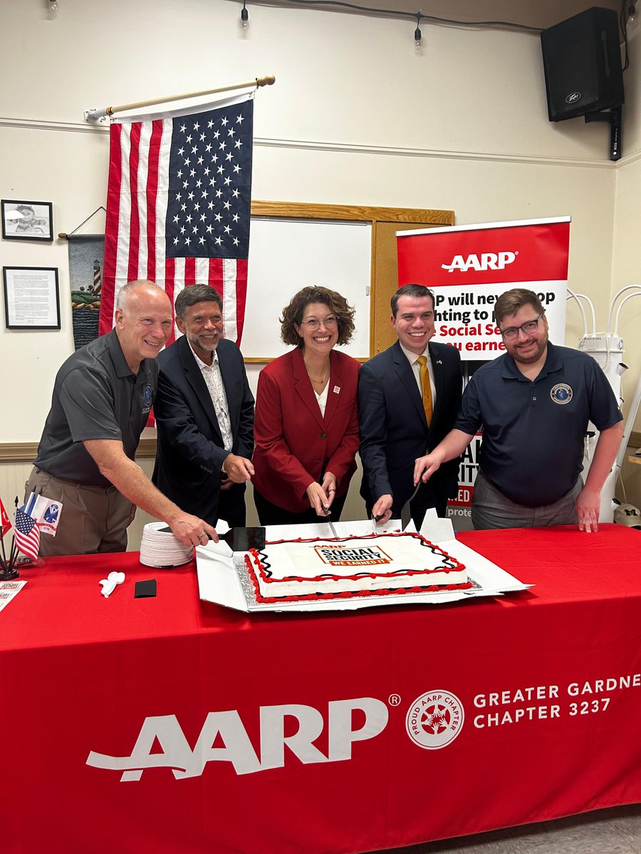 AARP Massachusetts (@aarpma) on Twitter photo We had a great time in Gardner celebrating the 90th Anniversary of Social Security!
Thank you to <a href="/RepLoriTrahan/">Lori Trahan</a> and everyone who came to celebrate with us!
#SocialSecurityIs90 We had a great time in Gardner celebrating the 90th Anniversary of Social Security!
Thank you to <a href="/RepLoriTrahan/">Lori Trahan</a> and everyone who came to celebrate with us!
#SocialSecurityIs90