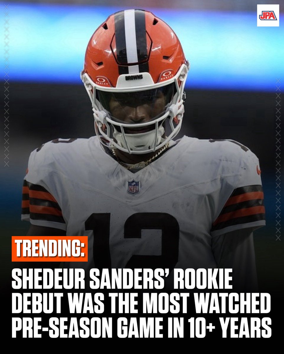 jasrifootball's tweet photo. More than 2.2 million people on average were tuned into Shedeur Sanders’ pre-season debut, the most in over 10+ years in a preseason game on NFL Network.

People want to watch Shedeur ‼️ https://t.co/iJmsNqwVDI