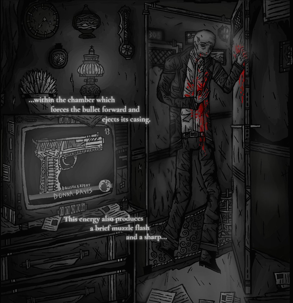 Okay this guy better pay for all those blood stains he is about to leave on that carpet, you know how hard that washes off?🩸