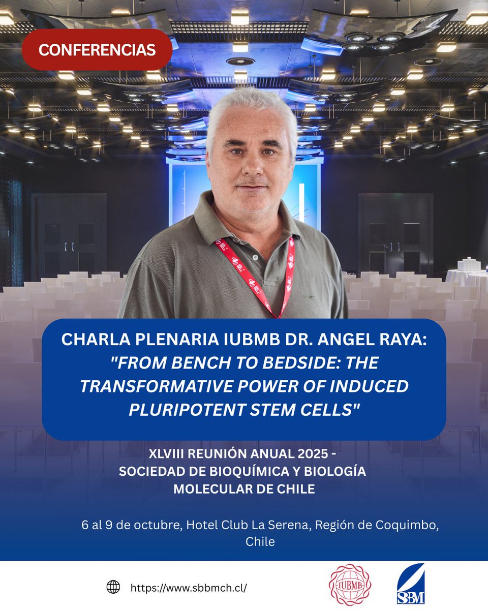 Sbbm_cl's tweet image. 📅 Del 6 al 9 de octubre nos reuniremos en la Región de Coquimbo para nuestra reunión anual 🧬y contaremos con la destacada participación del investigador Dr. Ángel Raya (ICREA – IDIBELL, España) 🙌👏.

Más información, programa e inscripciones: 

🔗sbbmch.cl/r