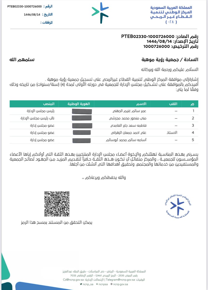 جمعية رؤية موهبة الإهلية tweet media