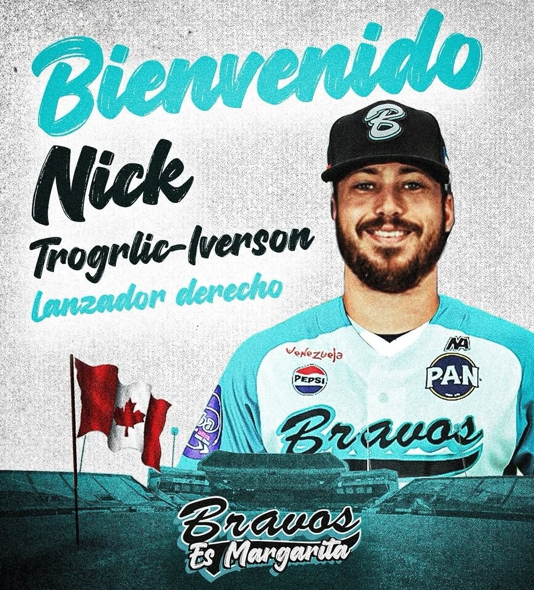 Al Son de la LVBP (@alsondelalvbp) on Twitter photo 🚨NOTICIA LVBP 🚨 <a href="/labarrabrava/">Bravos de Margarita</a> informa de su nuevo Importado, es el Canadiense Trogrlic Iverson Lanzador Derecho.🏝
#alsondelalvbp #lvbp #laisla 🚨NOTICIA LVBP 🚨 <a href="/labarrabrava/">Bravos de Margarita</a> informa de su nuevo Importado, es el Canadiense Trogrlic Iverson Lanzador Derecho.🏝
#alsondelalvbp #lvbp #laisla