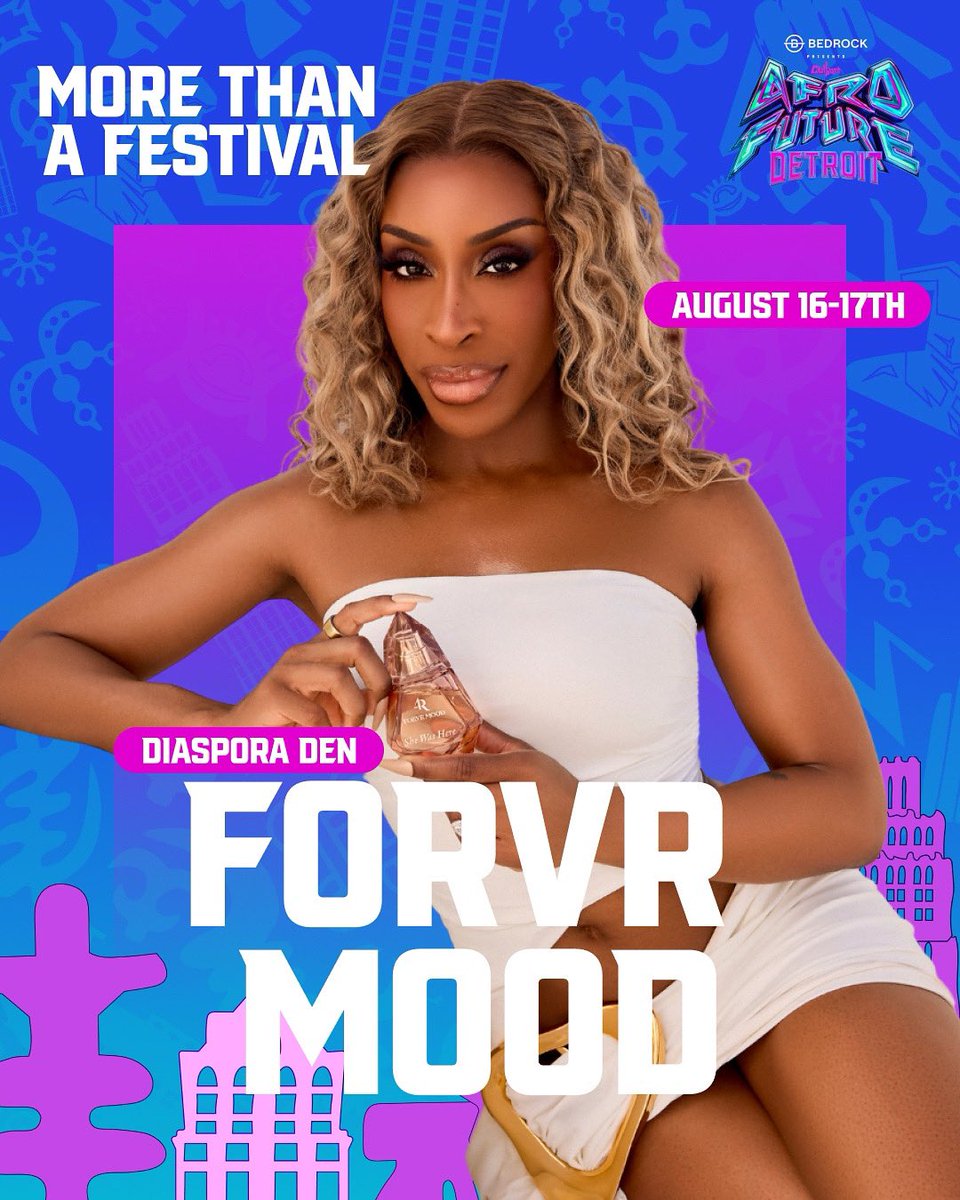 @forvrmood by <a href="/jackieaina/">🤍</a> &amp; @denisasamoah is coming to #AfroFuture Detroit! 🔥⁠
⁠
Stop by the Diaspora Den and experience fragrances that are more than something you wear—they’re a daily reminder to choose yourself.⁠
⁠
#ForvrMood #JackieAina #Detroit #MoreThanAFestival⁠
⁠
