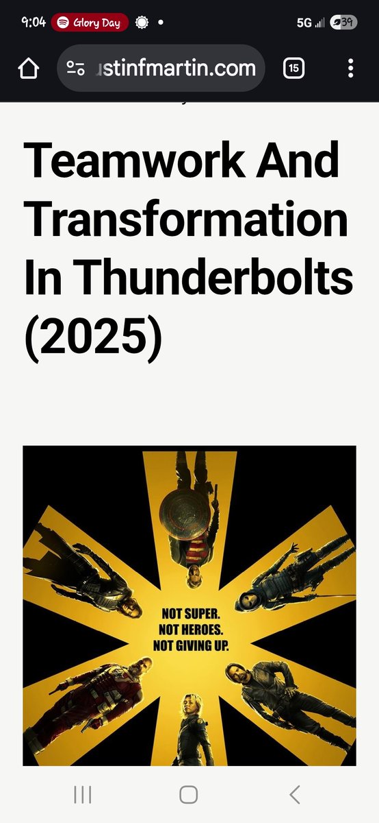 Justin Martin, Ph.D. (@rsquaredcomicz) on Twitter photo Really good film. Recently wrote about its examples of teamwork and transformation. #Thunderbolts #teamwork #socialpsychology
justinfmartin.com/scholarship/te…
x.com/MarvelStudios/… Really good film. Recently wrote about its examples of teamwork and transformation. #Thunderbolts #teamwork #socialpsychology
justinfmartin.com/scholarship/te…
x.com/MarvelStudios/…