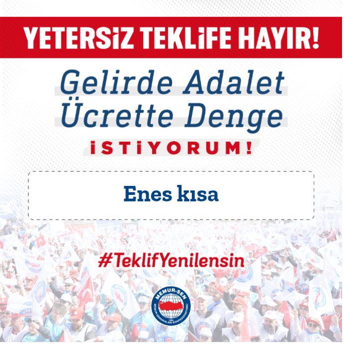 EnesKISA63's tweet photo. Kamu İşveren Heyetinin 8. Dönem Toplu Sözleşme Teklifi memurun beklentilerini karşılamamaktadır..  #TeklifYenilensin https://t.co/aUs8R2BGRa