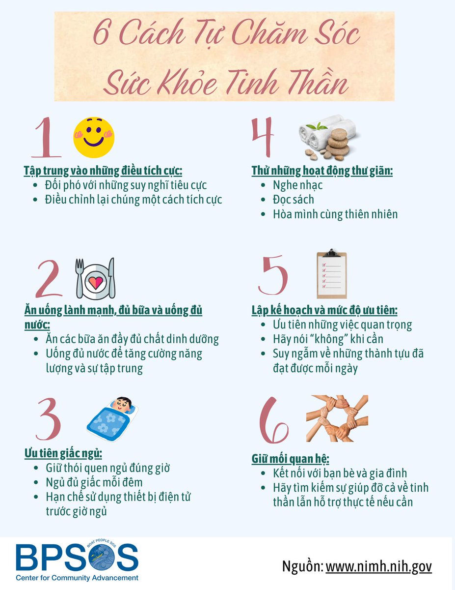 BPSOSCCA's tweet photo. 6 Mental Health Self-Care Tips
#selfcare #mentalhealth #educationalmaterial #publicwellness #wellness #bpsos #publiceducation #tips https://t.co/onLcPoL7lT