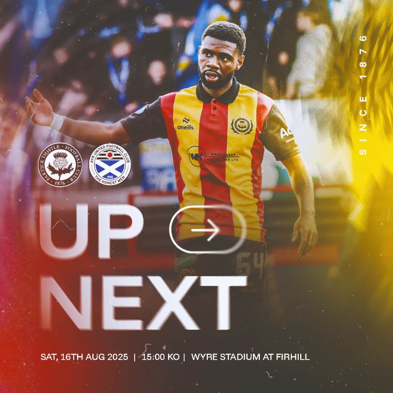 The Jags Foundation (@jags_foundation) on Twitter photo Tomorrow is a big game at Firhill against <a href="/AyrUnitedFC/">Ayr United</a>
A quarter final spot up for grabs in the League Cup for the victors.
🔴 3pm kick-off ⚽️
🟡 Adults £20, Concessions £15, U16s £10, U12s £6
🔴 Tickets 🎟️ and hospitality 🥂 available via Fanbase ⤵️
app.fanbaseclub.com/Fan/Tickets/Se… Tomorrow is a big game at Firhill against <a href="/AyrUnitedFC/">Ayr United</a>
A quarter final spot up for grabs in the League Cup for the victors.
🔴 3pm kick-off ⚽️
🟡 Adults £20, Concessions £15, U16s £10, U12s £6
🔴 Tickets 🎟️ and hospitality 🥂 available via Fanbase ⤵️
app.fanbaseclub.com/Fan/Tickets/Se…