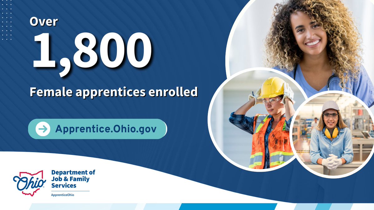 Women all across Ohio know the benefits of enrolling in a Registered Apprenticeship program! Contact us today at apprentice.ohio.gov to learn how an apprenticeship career path can work for you! #ApprenticeshipWorks