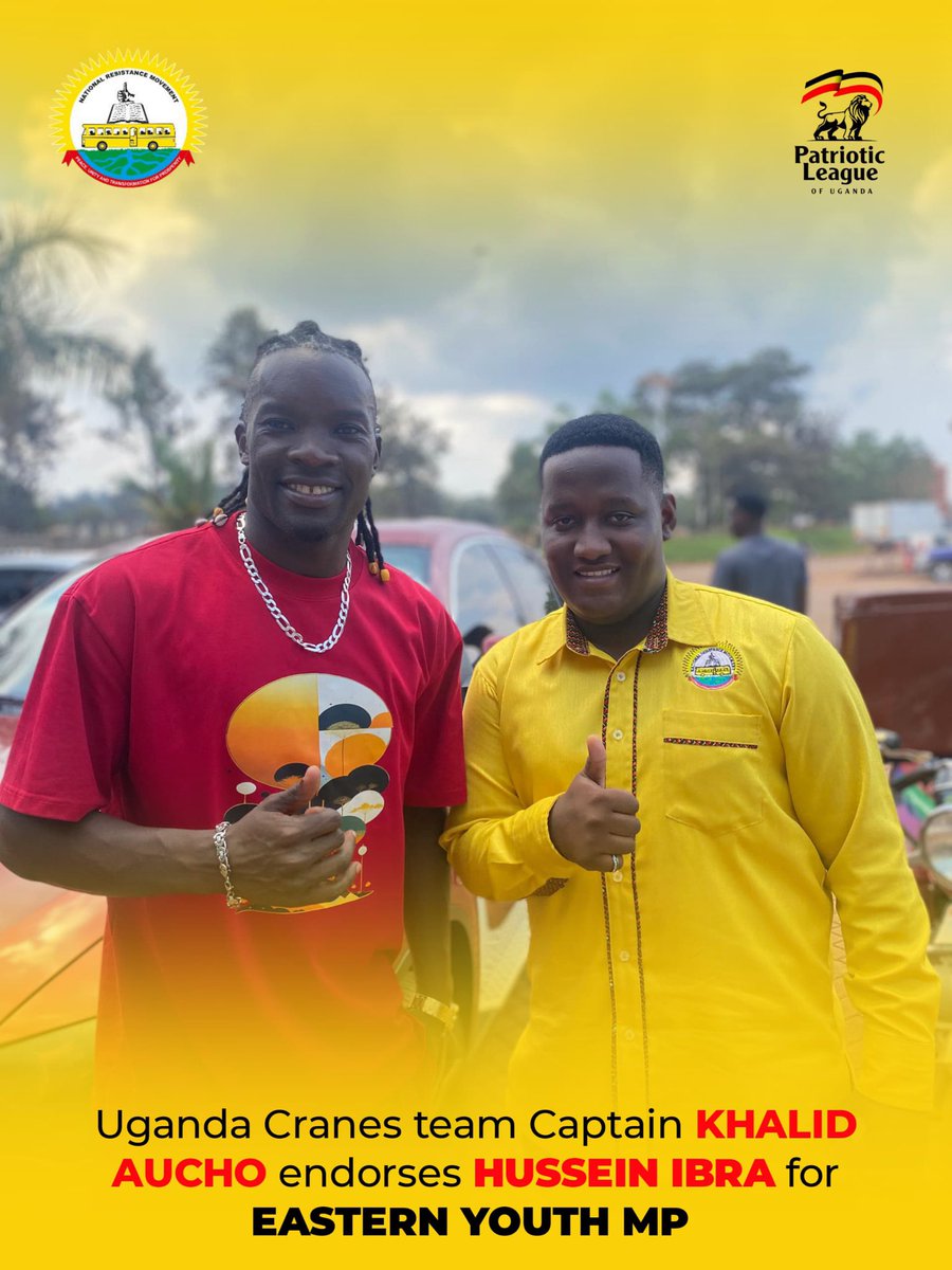 Plumedia1's tweet photo. Uganda Cranes team Captain Aucho Khalid @aucho_khalid08 Endorse Hussein Ibra @hussein_ibra13 for Eastern Youth MP.
#PLUUpdates https://t.co/Juqx8i1Mj6
