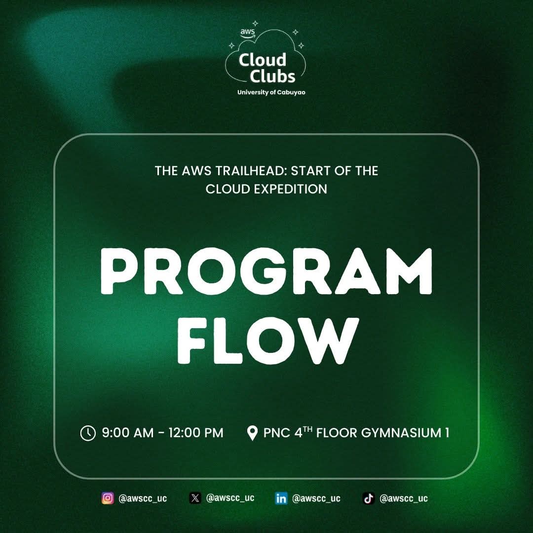 awscc_uc's tweet photo. Here's what to expect at 𝐓𝐡𝐞 𝐀𝐖𝐒 𝐓𝐫𝐚𝐢𝐥𝐡𝐞𝐚𝐝: 𝐒𝐭𝐚𝐫𝐭 𝐨𝐟 𝐭𝐡𝐞 𝐂𝐥𝐨𝐮𝐝 𝐄𝐱𝐩𝐞𝐝𝐢𝐭𝐢𝐨𝐧 🚀

This isn't just an introduction—it's a guided journey through the AWS Cloud Club experience. Here's the flow of the program designed to launch your cloud journey: https://t.co/K9ehM2bZ9z