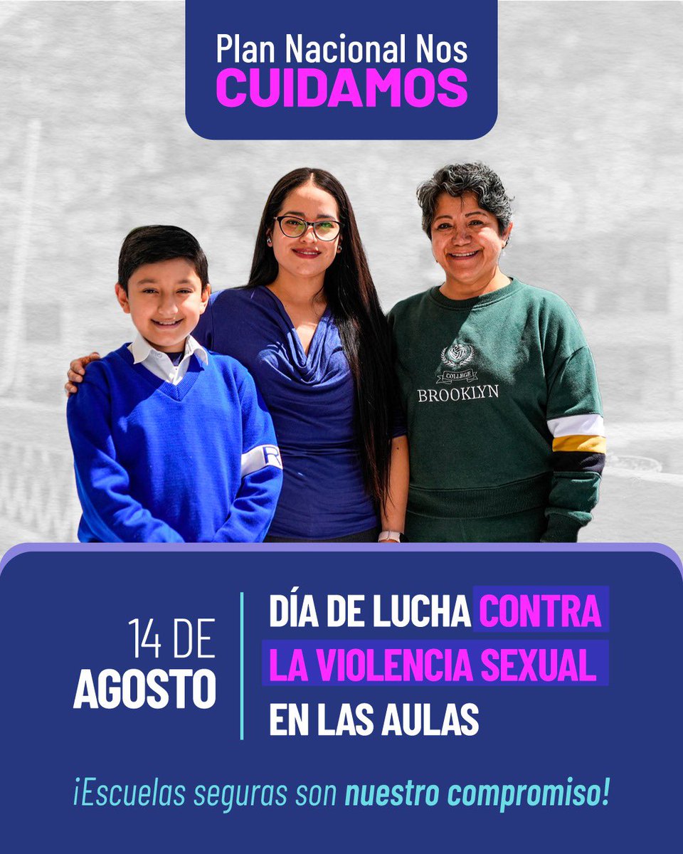 Educacion_Ec's tweet photo. 📚 Toda persona que conozca de un hecho de violencia sexual contra una niña, niño o adolescente tiene la responsabilidad y obligación de denunciar de manera inmediata. 👧🏻👦🏻

🤝 ¿Por qué es importante denunciar?
Para proteger a la víctima, evitar agresiones y activar los mecanismos de protección integral.

¡Juntos podemos romper el silencio y construir una cultura de respeto, protección y equidad!

#NosCuidamos 
#ElNuevoEcuador