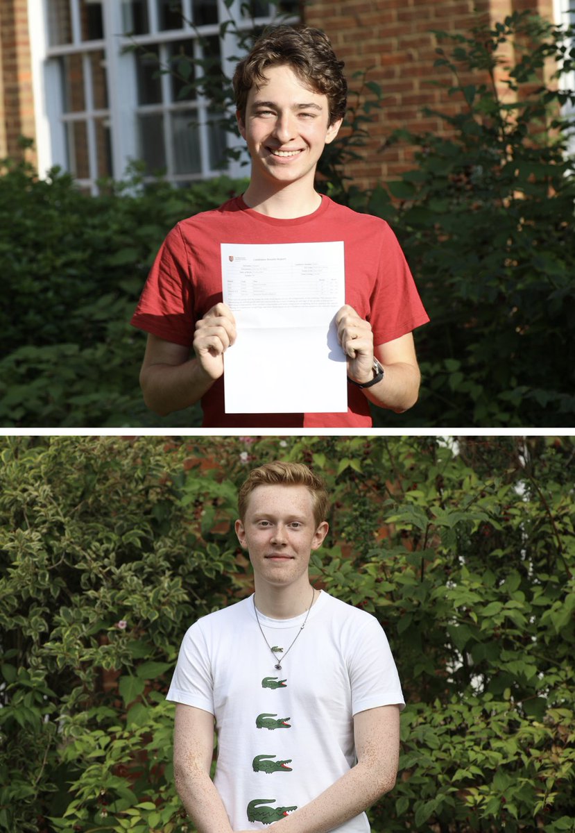 mgs_1515's tweet photo. Well done to Harvey and Noah on their A Level results. Harvey achieved four A* in Mathematics, Religious Studies, History and Ancient Greek. Noah also earned four A* in English Literature, Chemistry, Art and Religious Studies, and will study English at @durham_uni. #alevelsuccess https://t.co/RbGEQ1egL5