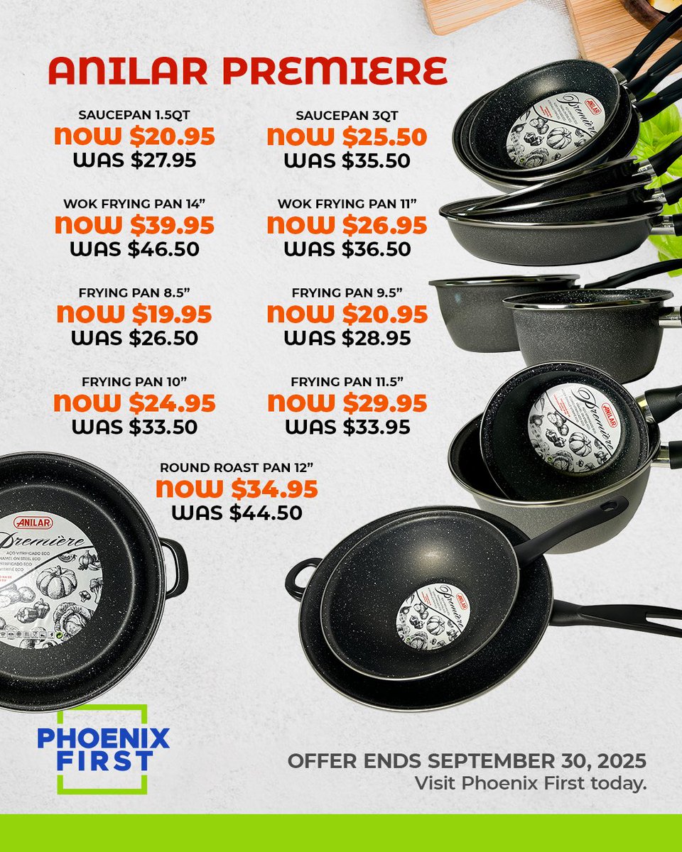 phoenix_bda's tweet photo. COOKWARE CLEARANCE #PhoenixFirst #ThePhoenixCentre https://t.co/LonDG6yYtp