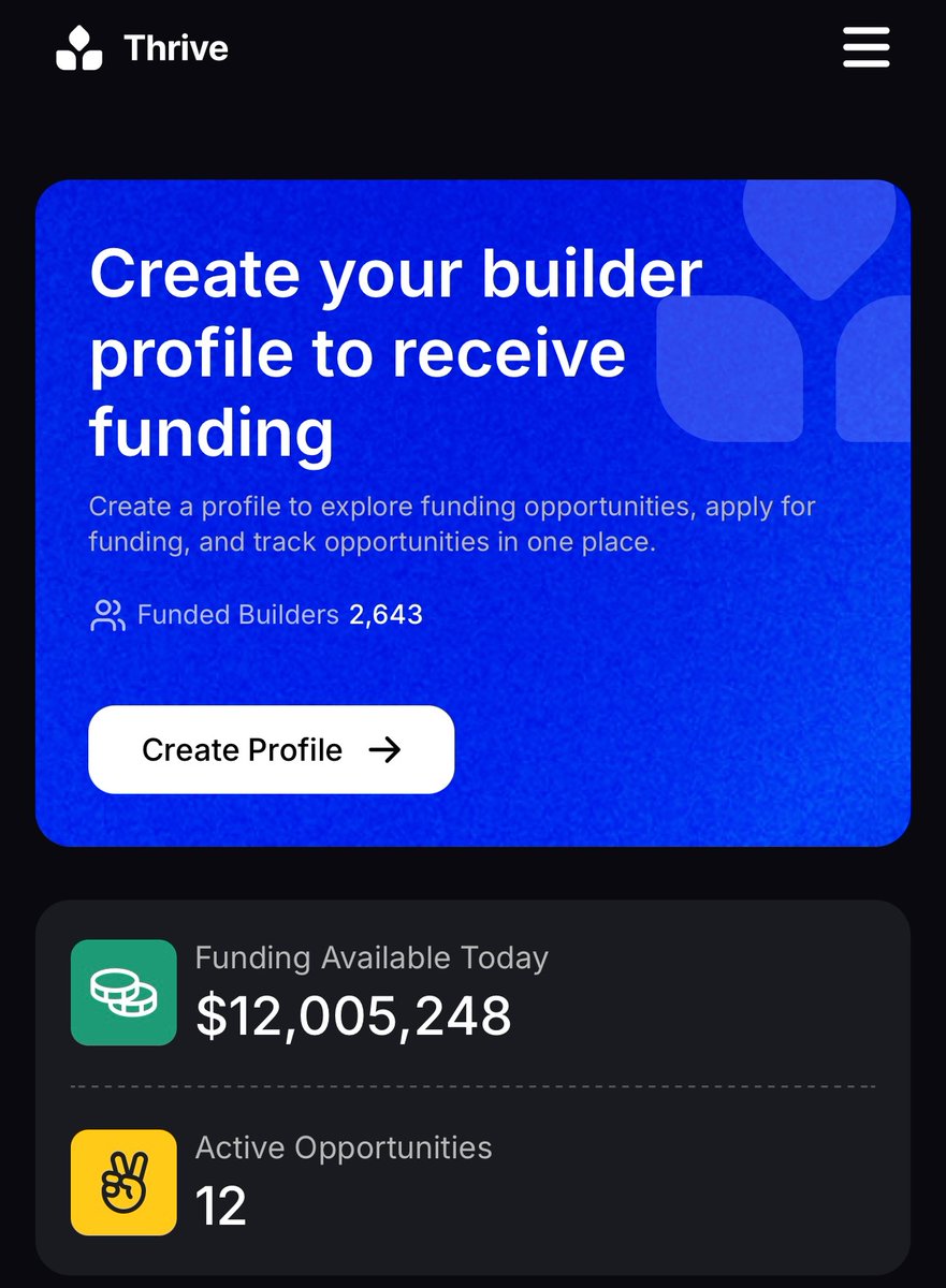thriveprotocol's tweet photo. The Active Opportunities &amp; Funding Available keep going up on https://t.co/dHaTVg5qGY 

$OP sponsored by @base
$HBAR @hedera 
$PORTALS @_portals_ 
$ZEN @horizenglobal 
$BOBA @bobanetwork 
$SWELL @swellnetworkio 

Builders: create a profile, apply, hit milestones, get funded. https://t.co/Izo12DPyQz