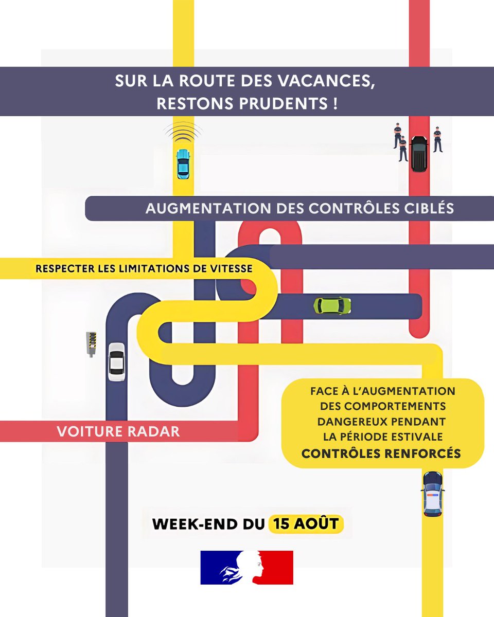 Image de Préfète de l'Ardèche - #SécuritéRoutière | À l’approche du 15 août et face à l’augmentation des comportements dangereux sur