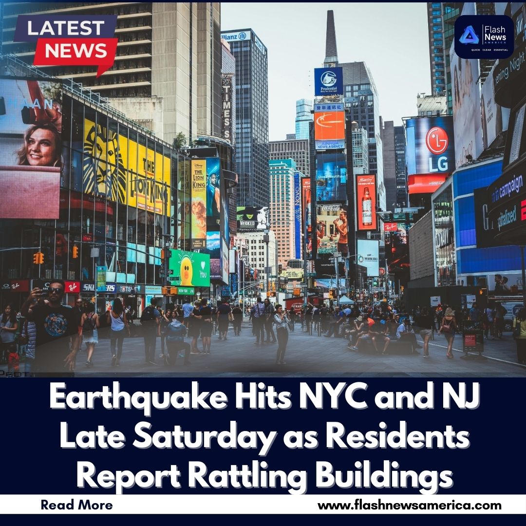 Flashnewsameric's tweet photo. Brief Earthquake Alert: A 3.0 magnitude tremor struck near Hasbrouck Heights, NJ Saturday night—felt across NYC, PA, and CT. Epicenter ~10 km deep; thankfully no damage or injuries. Just one of those “Wait, what?!” moments. #NYCEarthquake #NJQuake #TriStateShake https://t.co/71xD7LQ6yS