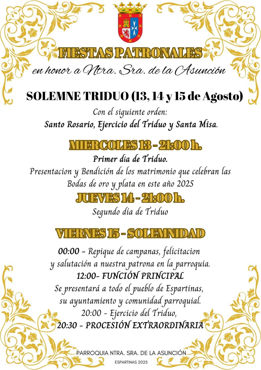 Chema0206's tweet photo. 📍Constantina: Procesión @HdadDelRobledo @BMSantaAna.
📍Dos Hermanas: Procesión @HdadVeraCruzDH @MaestroTejera.
📍Espartinas: Procesión extraordinaria de Asunción.
📍Estepa: Procesión @HdadAsuncion @bandaestepa. https://t.co/dTAUwInxgf