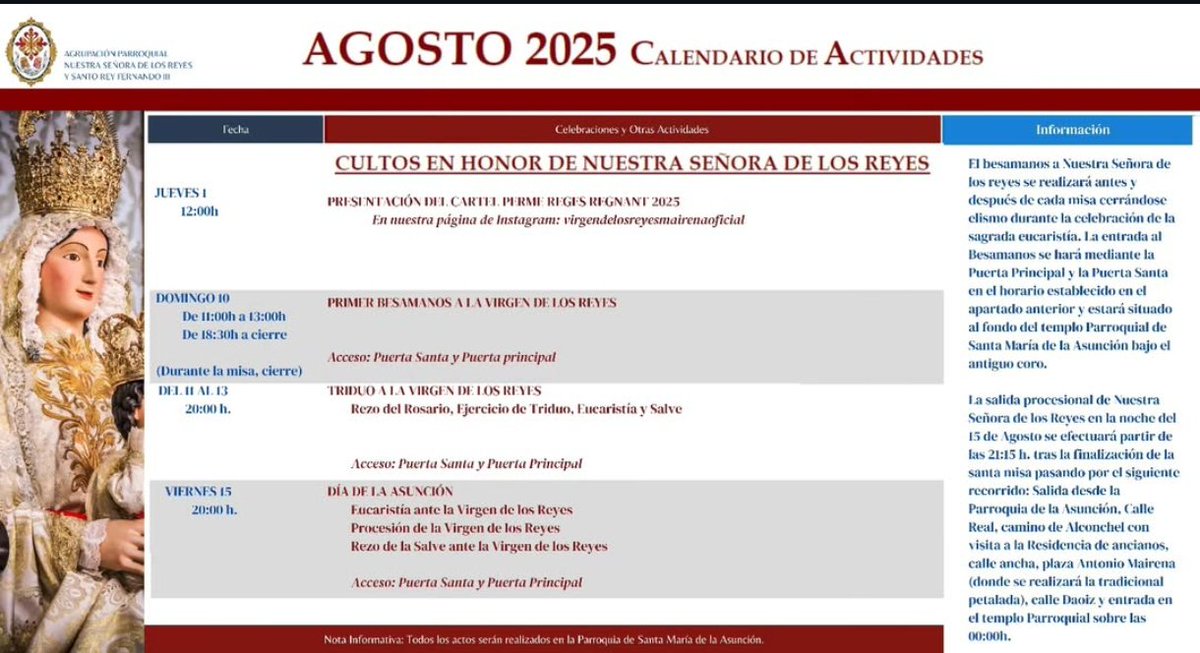 📍Gerena: Procesión <a href="/SoledadGerena/">Hermandad de La Soledad de Gerena</a> <a href="/BM_Gerena/">Banda de Música de Gerena</a>.
📍Huévar del Aljarafe: Procesión <a href="/GJNinoJesusHvr/">Grupo Joven Niño Jesús del Sagrario Huévar</a>
<a href="/bandadecarrion/">BM Carrión de los Céspedes</a>.
📍Lebrija: Procesión <a href="/HUMILDADDELEBRI/">HUMILDAD DE LEBRIJA</a>
📍Mairena del Alcor: Procesión <a href="/BandaMairena/">BM Mairena del Alcor</a>.