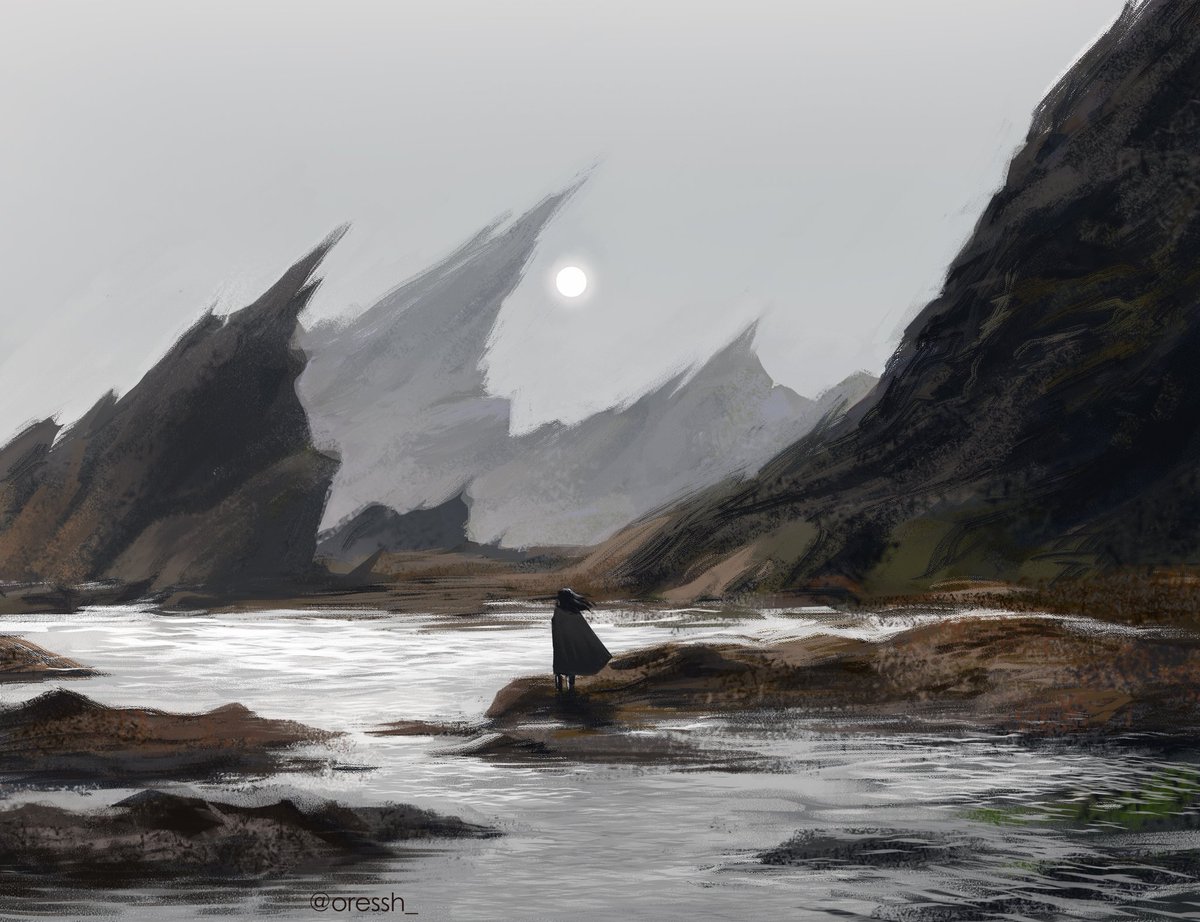 Where the Mountains meet the Sea
#ocart #art