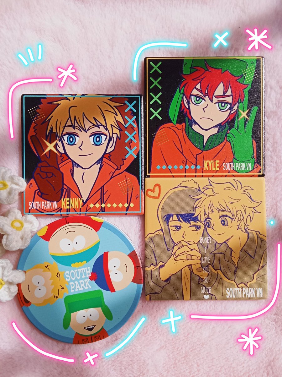 Tomorrow I will attend a south park fan meeting.🌟
Here I will sell my paintings and ceramic coasters, then watch new episodes of south park with everyone.😊
I also plan to make more South Park products to sell internationally, if everyone supports it.😘
#southpark