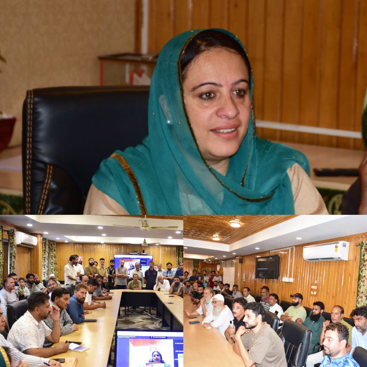 On the directions of Commissioner SMC, the Joint Commissioner (Adm) Ms Nuzhat Qureshi (JKAS) chaired a stakeholders’ meet with poultry dealers &amp; farmers, reaffirming commitment to clean, hygienic poultry supply in Srinagar City, strict waste management SOPs &amp; biosecurity.