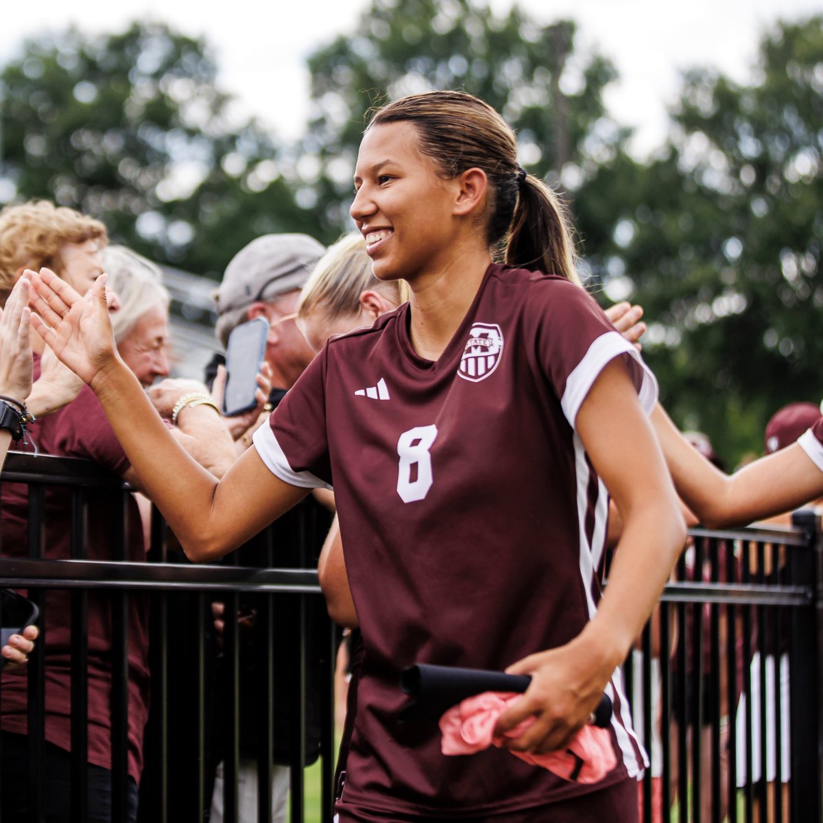 HailState's tweet photo. All smiles because it’s MATCH DAY in StarkVegas! 🤩

PACK THE PITCH at 6:30 PM! 

#HailState🐶 x @HailStateSOC https://t.co/gaYjZsgYj8