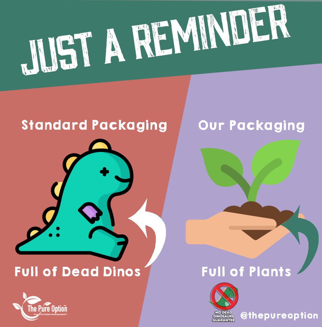 Thepureoption's tweet image. Just in case you didn't realise.
thepureoption.com
 #dinosaurfree #compostablepackaging🌱 #madefromplants #compostableproducts #biodegradablepackaging #plantbased #businessforgood #businessasadriverforchange