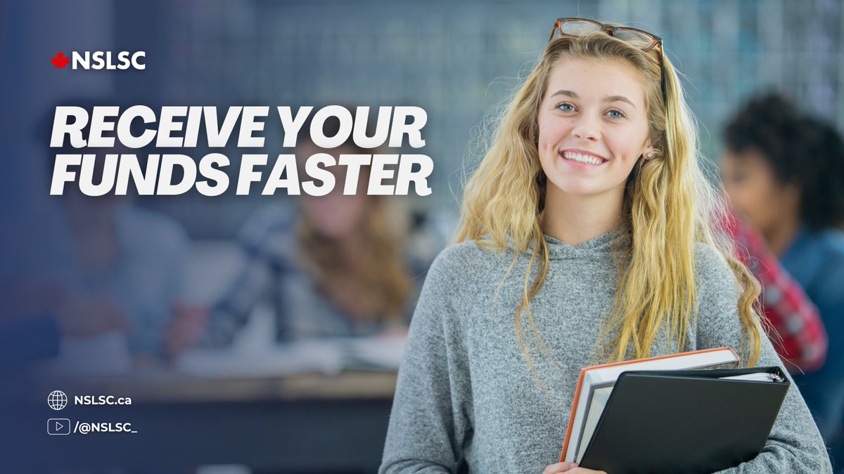 ⚡️ Get your student funding faster and avoid delays! Get your funds electronically by providing your financial institution (banking) information through your secure #NSLSC account: ow.ly/3FlU50JSP0a