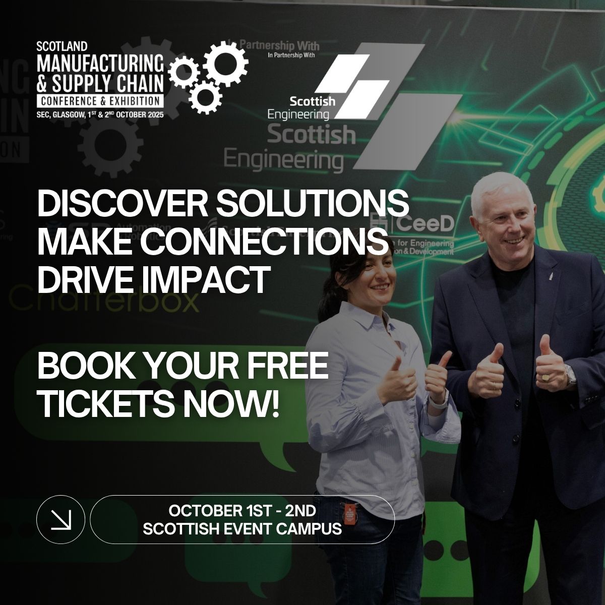 Think local, act global. 🌎

Scotland’s top industrial minds are gathering at #SMSC2025.

📍 SEC Glasgow | 🗓️ Oct 1–2 | 🎟️ Register now: bit.ly/44w58Cd