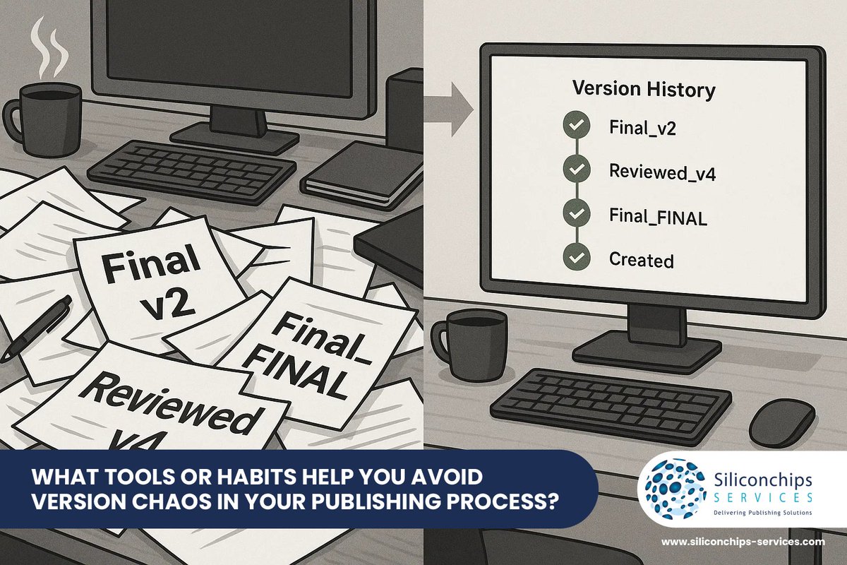 siliconchipsuk's tweet image. One wrong file version can delay a whole project.
What do you use to keep version control under control?
#PublishingWorkflow #VersionControl #AcademicPublishing #CollaborationTools #DigitalPublishing #EditingTools #Books #Journals #Automation #STEM