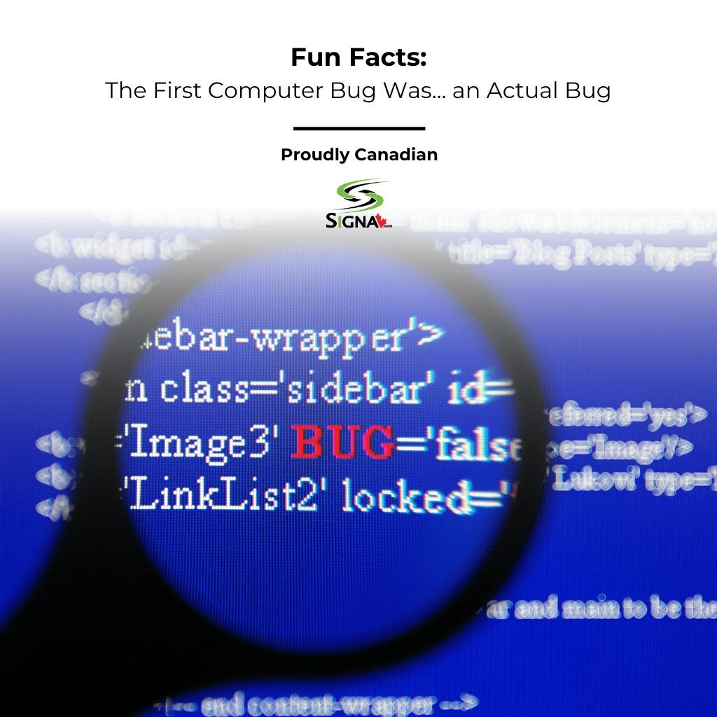 SignaComputers's tweet image. In 1947, the first “computer bug” was literally a moth stuck in a machine 🦋💻 Tech term origin stories don’t get much more literal than that!
#Signa #Toronto #ComputerBug #FunFact