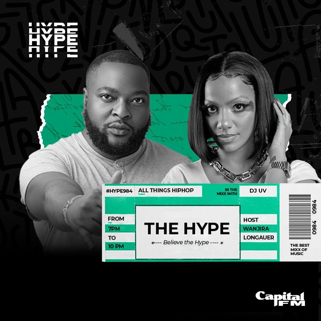 TheHype984's tweet photo. As we usher in the weekend, Capital MixxMaster @djuvlive and your Hype Queen @WanjiraL are set to unite all y’all Thursday thrill seekers with feel-good music & #TataTea, from 7.30 - 10 pm tonight! 🎶✨
Listen live: https://t.co/vtl6FrcKHh
#BelieveTheHype https://t.co/zP9ouo2hj6
