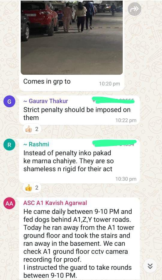 bubbinpyjamaz's tweet photo. @ASCAOAPH1 @noida_authority @CeoNoida @ASCAOAPH1 @noida_authority @CeoNoida @PetaIndia 

I have many such cases where is a casual conversation to beat dogs with sticks and kill them with cars. https://t.co/VlEIAlcJyo