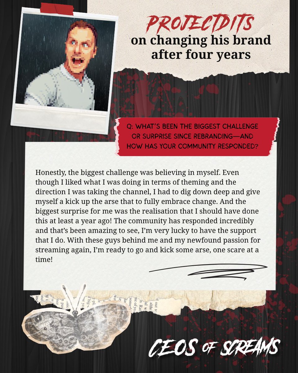 CEOsOfScreams's tweet image. After four years, @ProjectDits hung up his pirate hat and changed his entire brand from pirate theme to a horror pixel art look. Here are his thoughts and inspirations.