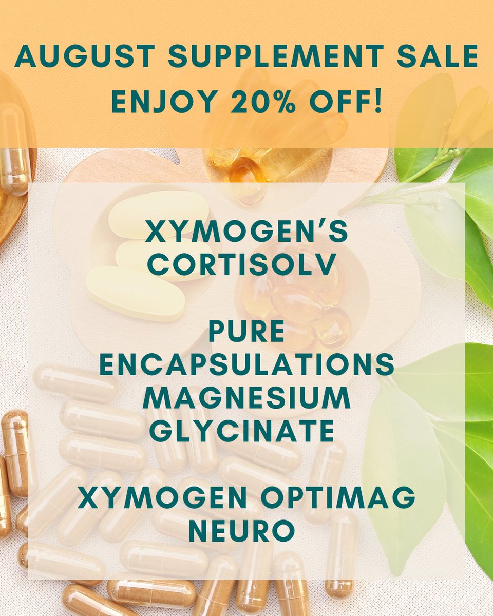 BodyinBalanceCO's tweet photo. Don't miss our August #SupplementSale, featuring supplements that help support our stress response 🤯Here are some of my favorites that are 20% off throughout the month of August ⬇️

👉🏼Xymogen’s Cortisolv

👉🏼Pure Encapsulations Magnesium Glycinate

👉🏼Xymogen OptiMag Neuro https://t.co/CNnIj0UEEG