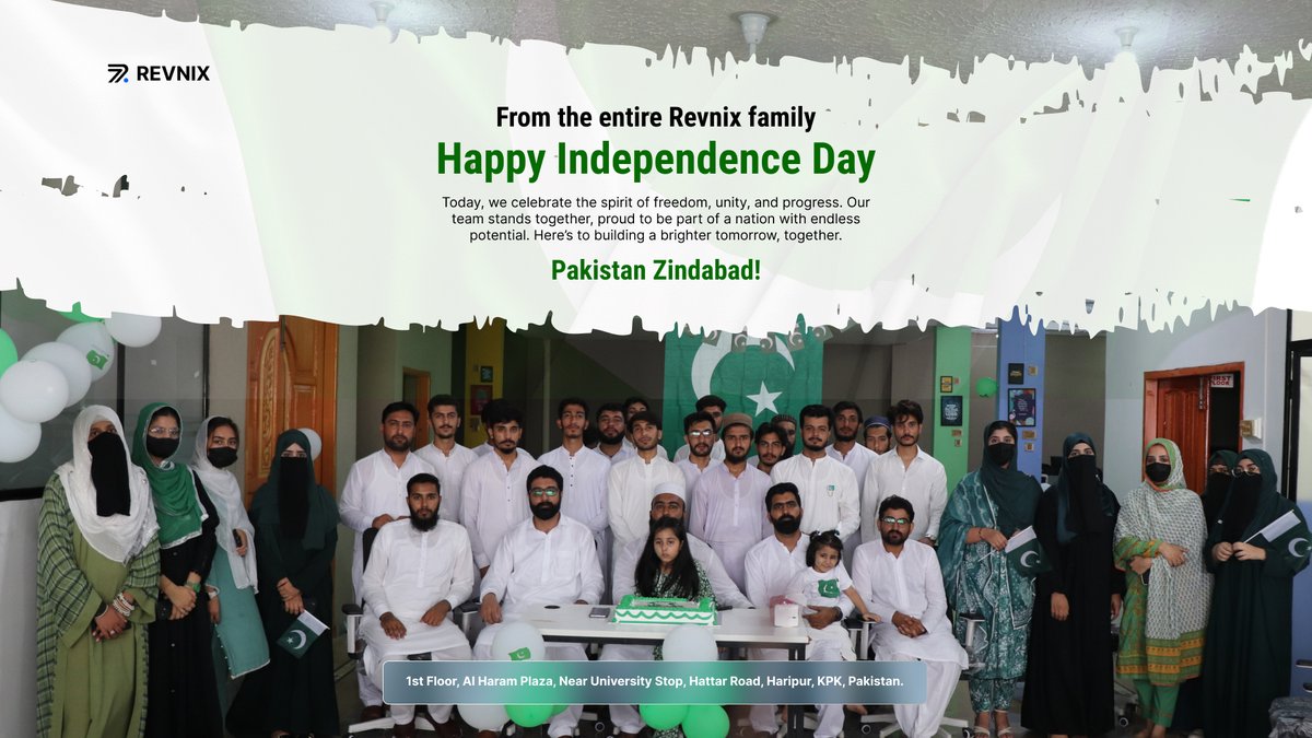 revnixhq's tweet image. 🇵🇰 One Team. One Dream. One Pakistan. 💚

Today, the Revnix family stands together dressed in green and white, hearts full of pride, and spirits lifted high to celebrate Pakistan’s 78th Independence Day! 

#HappyIndependenceDay #14August #RevnixCelebrates #PakistanZindabad #Azadi