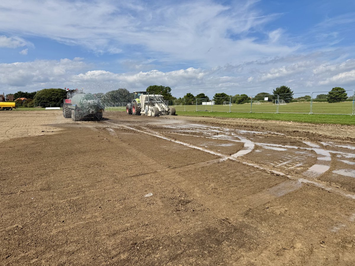 Today sees ground stabilisation underway to 3G pitch formation by <a href="/CLSsport/">CLS Sports</a> on there project in Kent with <a href="/PropitchL/">Propitch services ltd</a>