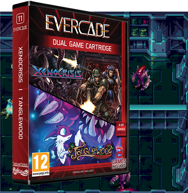 evercaderetro's tweet photo. A very happy birthday to TANGLEWOOD, one of the first "modern retro" indie games we published on Evercade, and one half of the excellent Xeno Crisis/Tanglewood cartridge for the platform! Tanglewood first released on this day in 2018. https://t.co/iLR2shOXqK