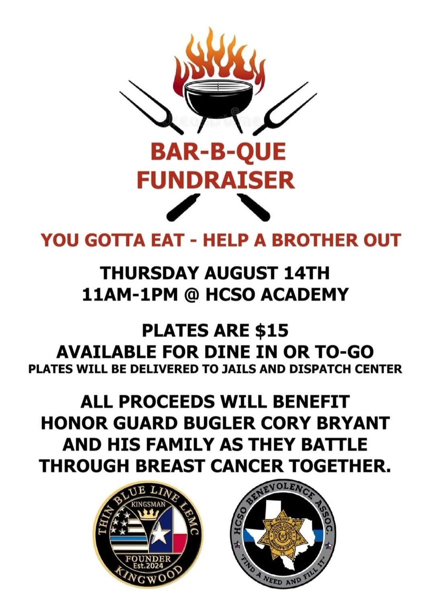 If you’re in the Atascocita/Northeast Harris County area later today, stop by and support a great cause.